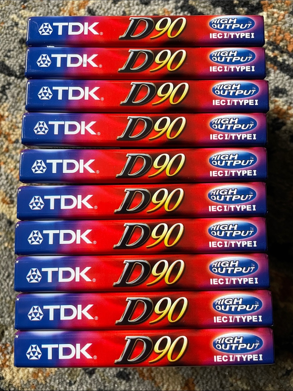 TDK D90 IECI/TYPEI HIGH OUTPUT DYNAMIC PERFORMANCE AUDIO CASSETTE 10 PK NWT
